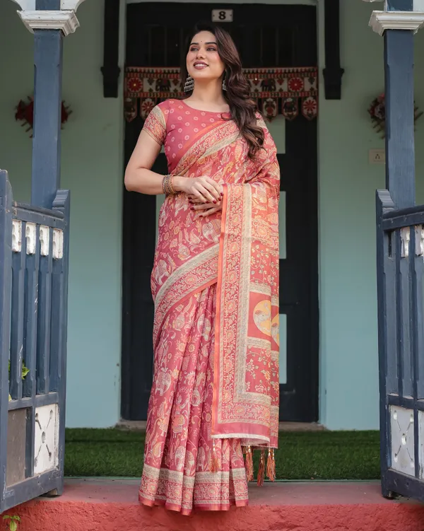 Blooming_Elegance_Saree__|_premium_|_Sunshine_Elegance_Linen