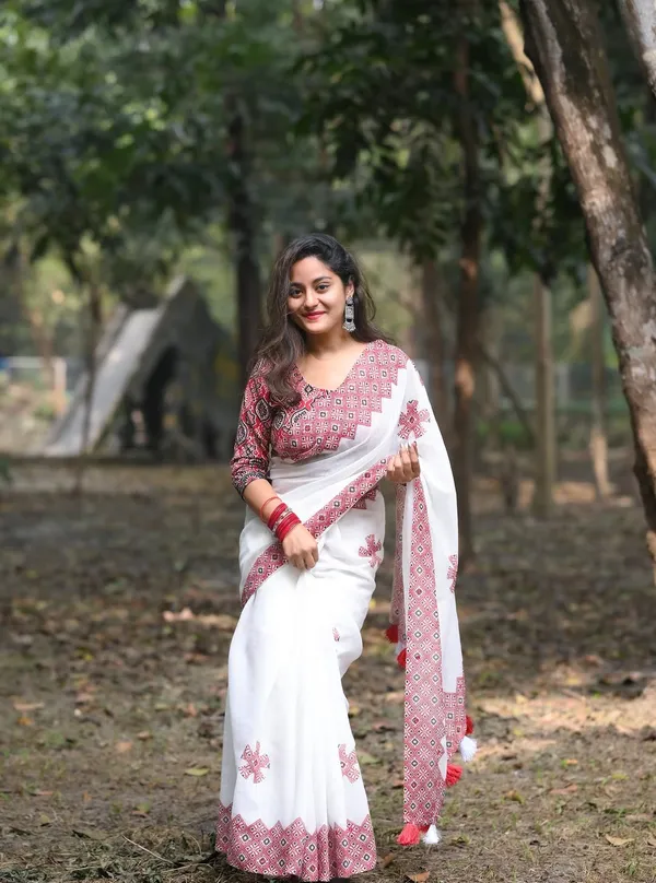 Pure_Linen_Cotton_Saree_For_Women_|_premium_|_Running_Blouse_Piece