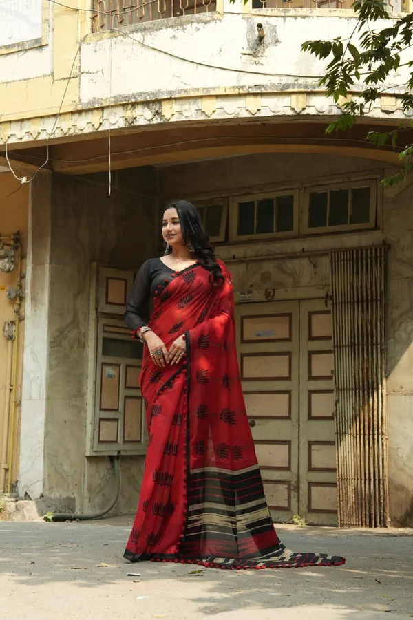 Pure_Linen_Cotton_Saree_For_Women_|_premium_|_Running_Blouse_Piece