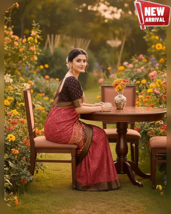 Soft_Bloom_linen_cotton_saree_|_Linen_Aura_Elegance
