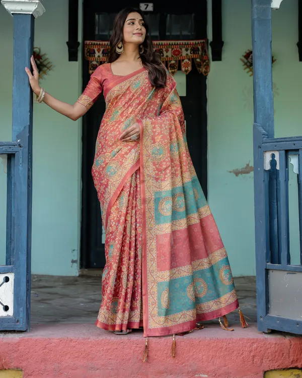 Blooming_Elegance_Saree__|_premium_|_Sunshine_Elegance_Linen