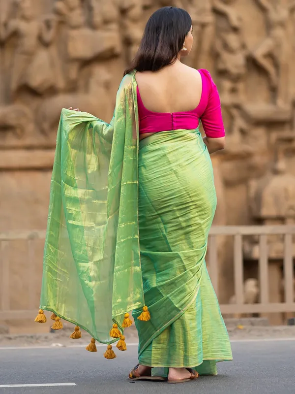 Green_Tissue_Pure_Silk_Self_Design_Saree_For_Women