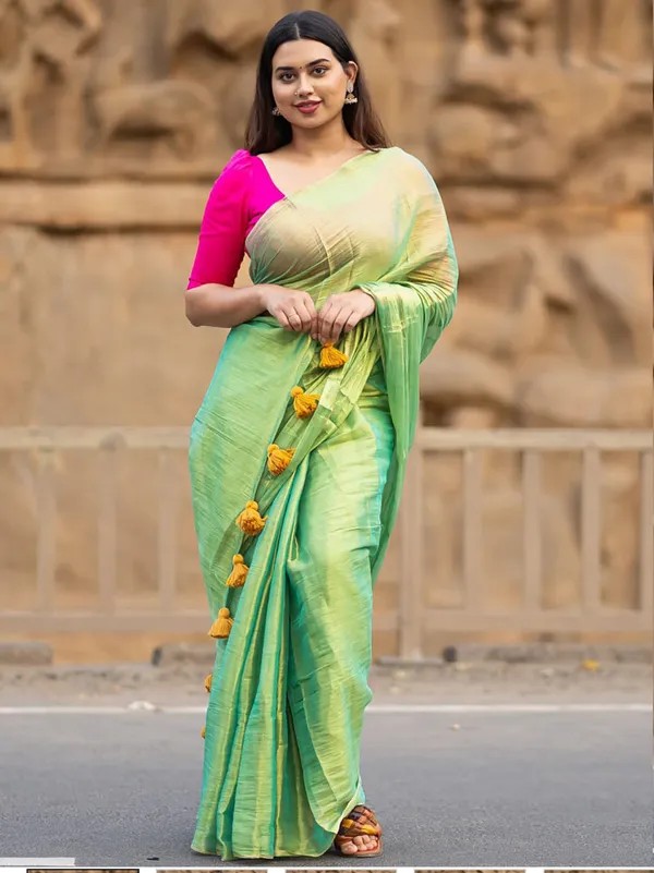 Green_Tissue_Pure_Silk_Self_Design_Saree_For_Women