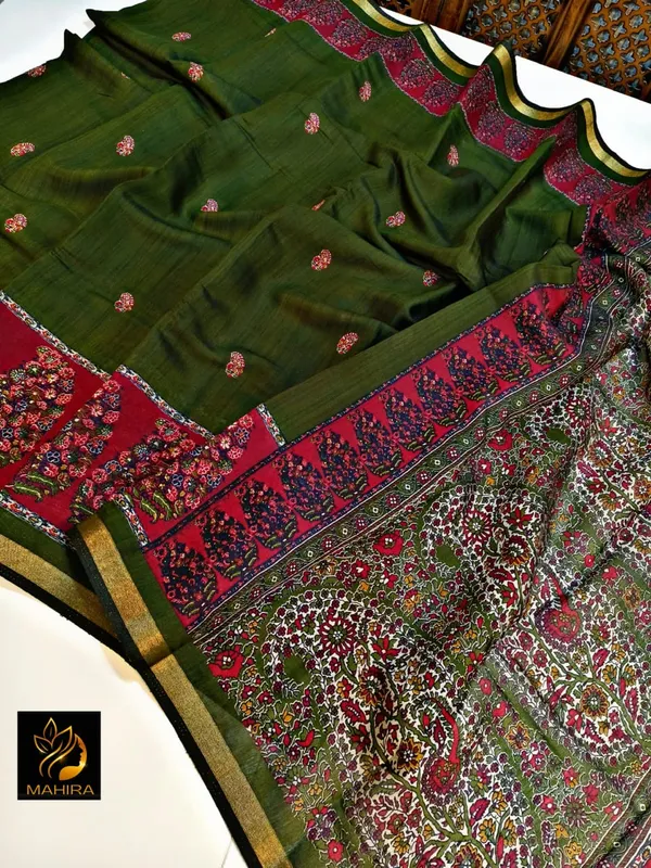 Pure_Linen_Cotton_Saree_For_Women_|_premium_|_Running_Blouse_Piece