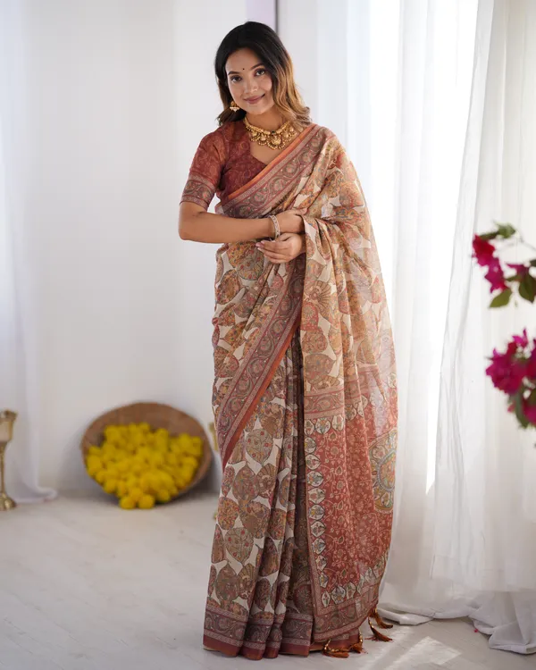 Pure_Linen_Cotton_Saree_For_Women_|_premium_|_Running_Blouse_Piece