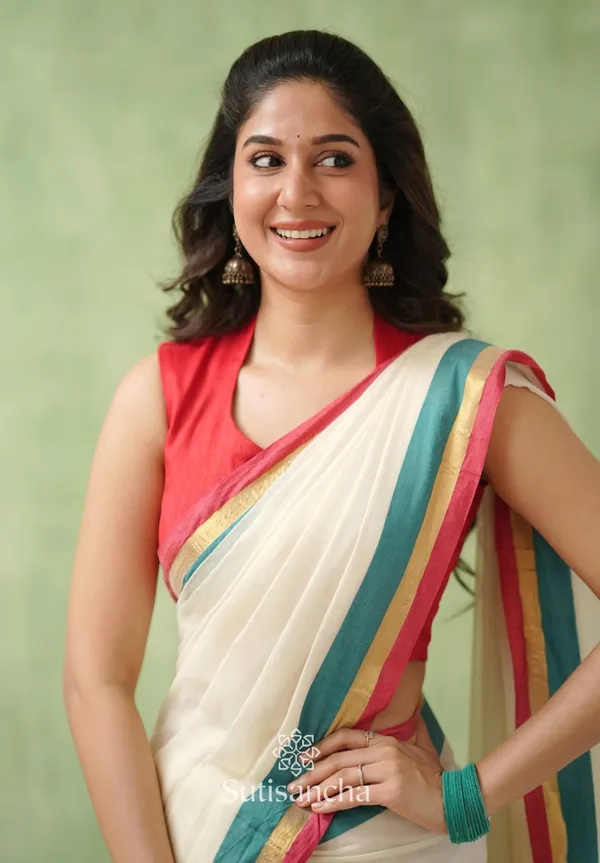 Ivory_Grace_Linen_Cotton_Saree_–_Pristine_Solid_Everyday_Drape