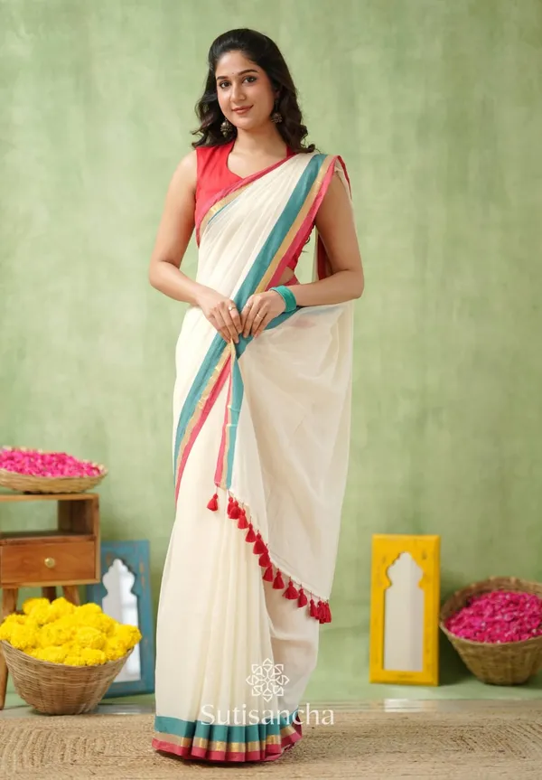Ivory_Grace_Linen_Cotton_Saree_–_Pristine_Solid_Everyday_Drape