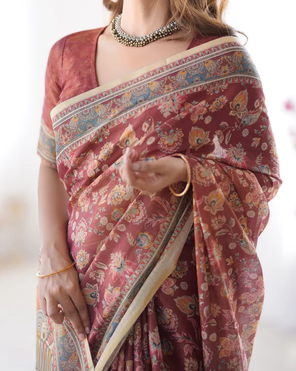 Blooming_Elegance_Saree__|_premium_|_Sunshine_Elegance_Linen