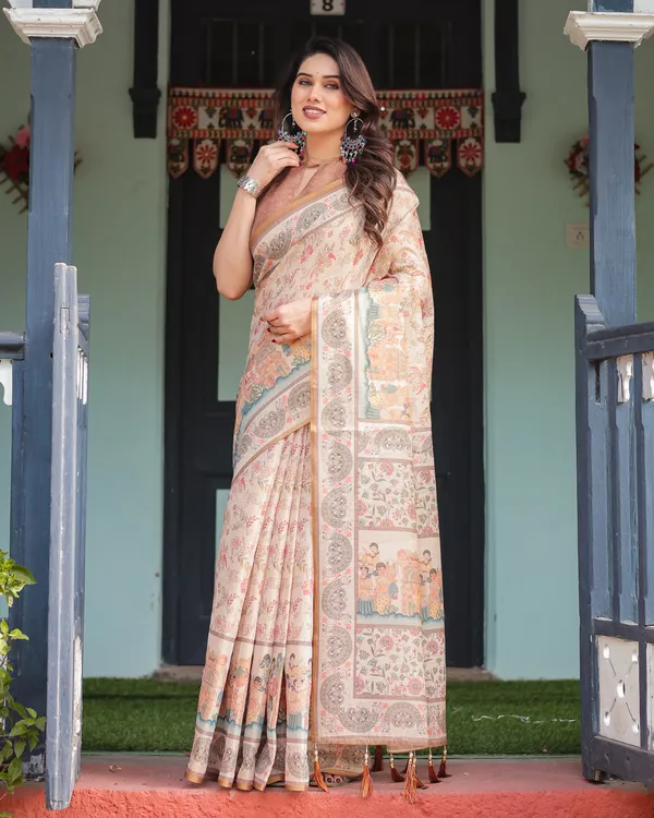 Soft_Bloom_linen_cotton_saree_|_Linen_Aura_Elegance