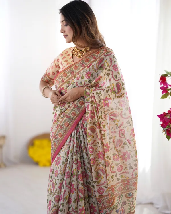 Blooming_Elegance_Saree__|_premium_|_Sunshine_Elegance_Linen
