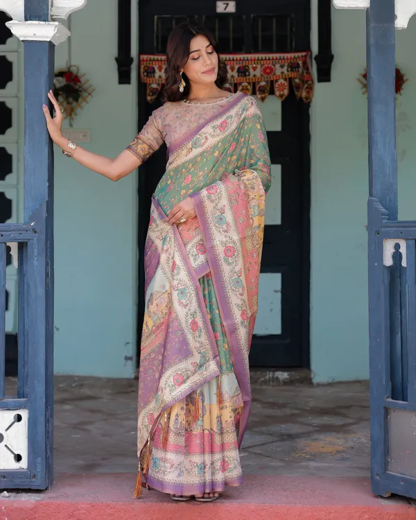 Blooming_Elegance_Saree__|_premium_|_Sunshine_Elegance_Linen