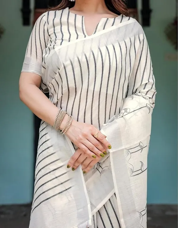 Designer_Premium_Linen_Saree_with_Digital_Print_and_Jalar_Border