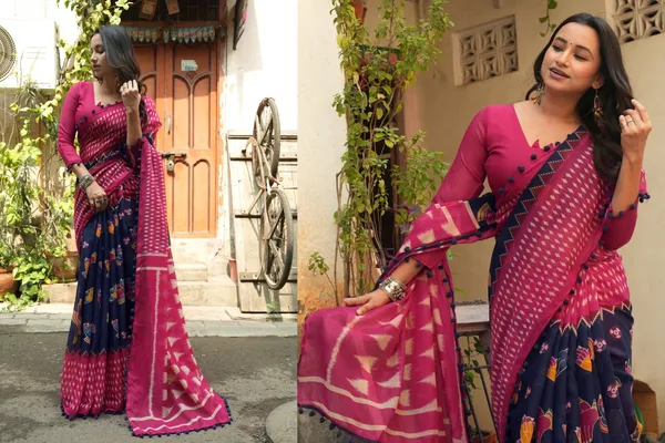 Pure_Linen_Cotton_Saree_For_Women_|_premium_|_Running_Blouse_Piece