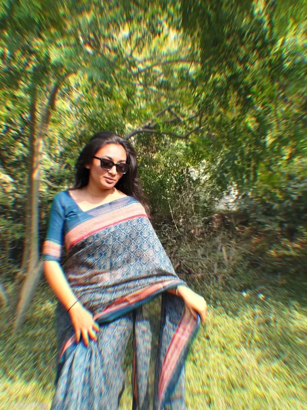 Soft_Bloom_linen_cotton_saree_|_Linen_Aura_Elegance