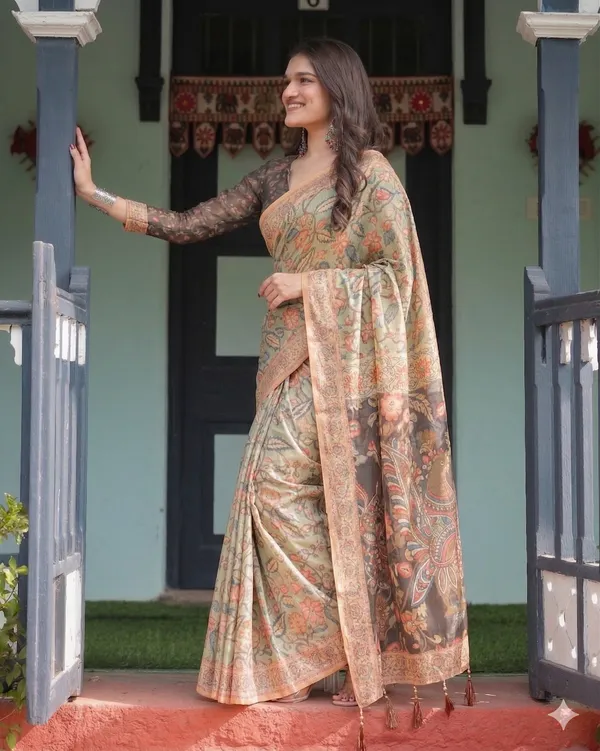 Pure_Linen_Cotton_Saree_For_Women_|_premium_|_Running_Blouse_Piece