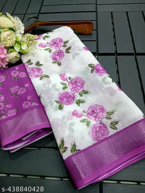 Premium_Linen_Saree_with_Elegant_Print_and_Traditional_Jalar_Work