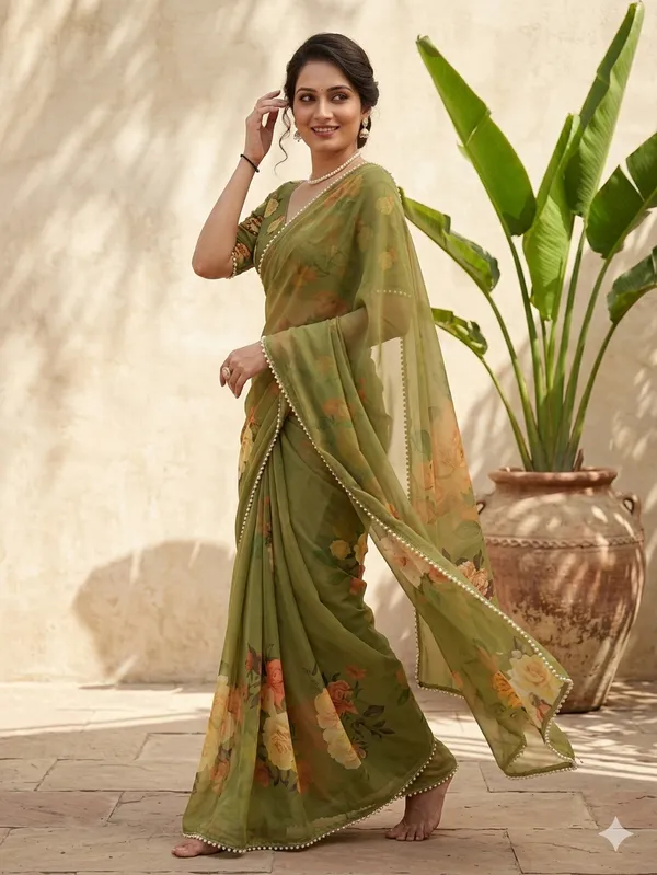 Soft_Bloom_linen_cotton_saree_|_Linen_Aura_Elegance