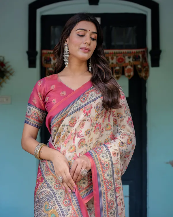 Blooming_Elegance_Saree__|_premium_|_Sunshine_Elegance_Linen