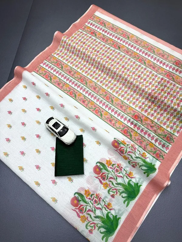 Pure_Linen_Cotton_Saree_For_Women_|_premium_|_Running_Blouse_Piece