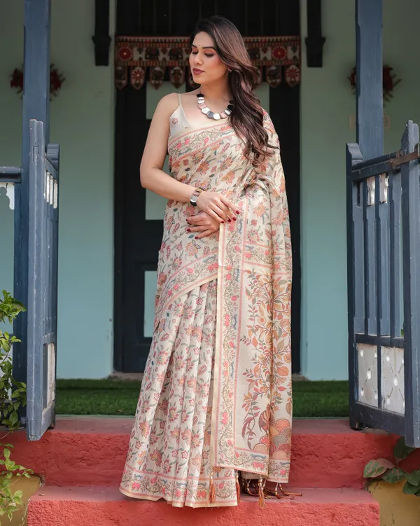 Blooming_Elegance_Saree__|_premium_|_Sunshine_Elegance_Linen