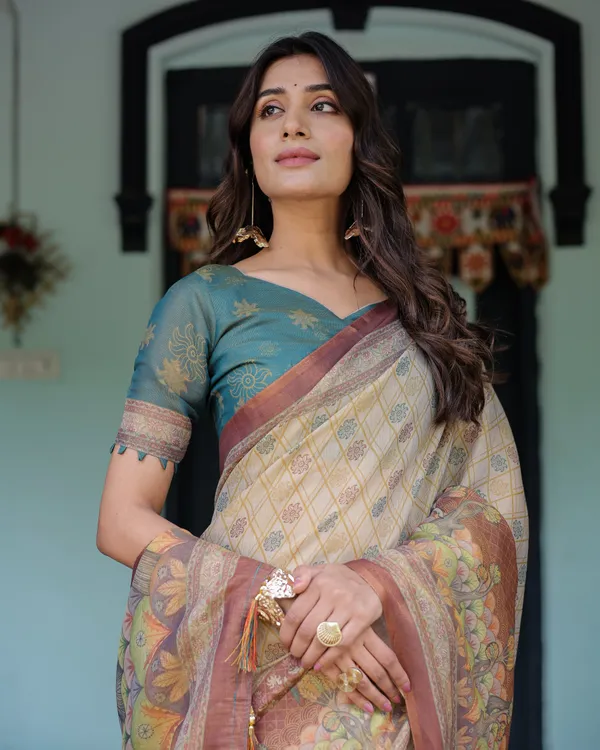 Blooming_Elegance_Saree__|_premium_|_Sunshine_Elegance_Linen