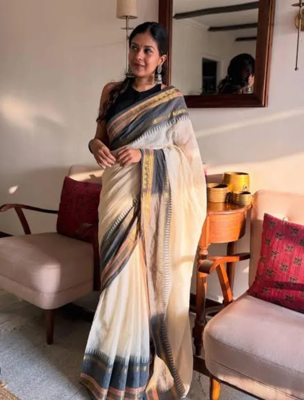 Charcoal_Heritage_Linen_Cotton_Saree_–_Timeless_Dark_Solid