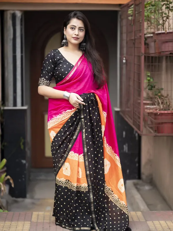 Soft_Bloom_linen_cotton_saree_|_Linen_Aura_Elegance