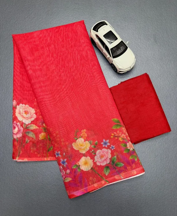 Pure_Linen_Cotton_Saree_For_Women_|_premium_|_Running_Blouse_Piece