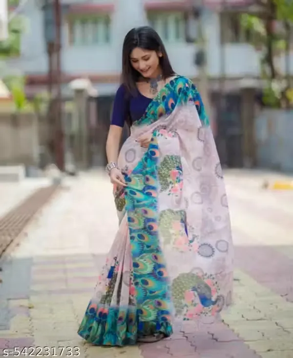 Premium_Linen_Saree_for_Festive_Wear_with_Handcrafted_Jalar_Design