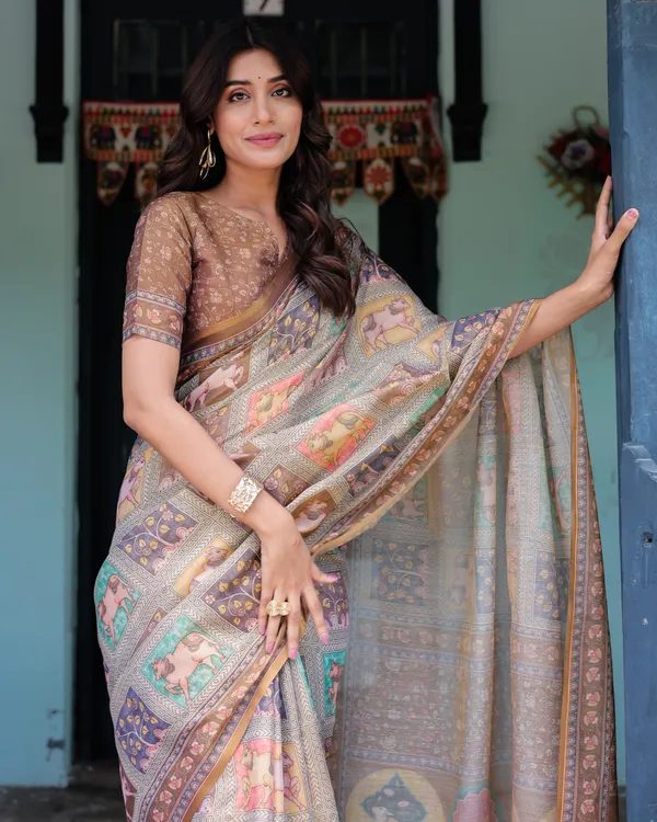 Pure_Linen_Cotton_Saree_For_Women_|_premium_|_Running_Blouse_Piece