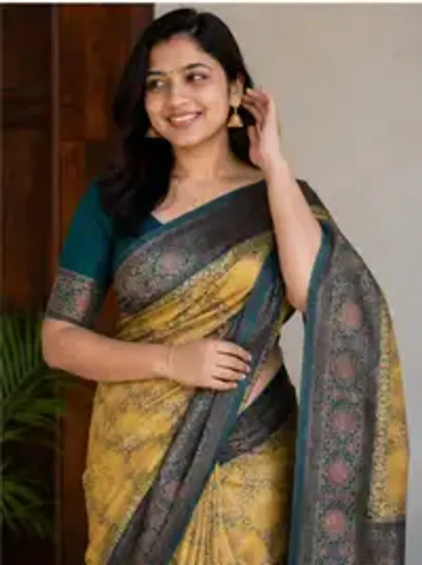 Vintage_Sage_Green_&_Navy_Blue_Jacquard_Silk_Saree_–_Antique_Copper_Zari_Border_Traditional_Saree_with_Blouse_Piece