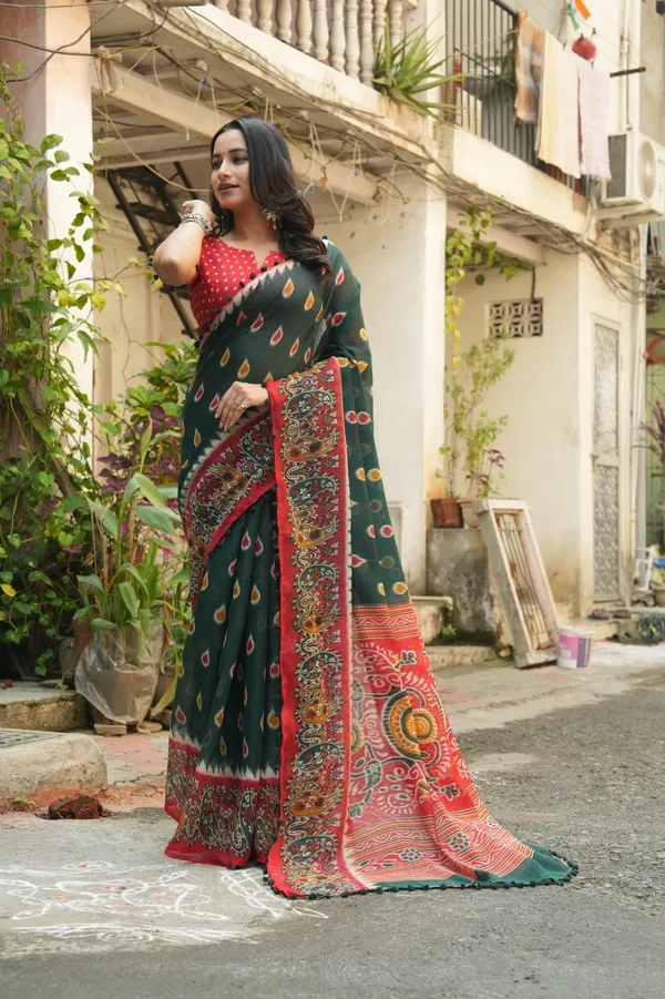 Soft_Bloom_linen_cotton_saree_|_Linen_Aura_Elegance