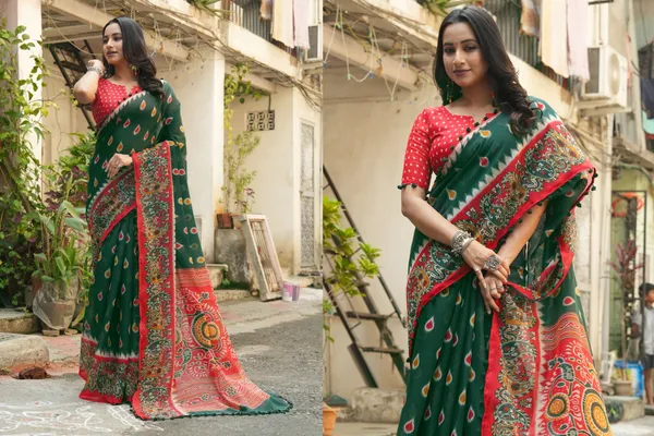 Soft_Bloom_linen_cotton_saree_|_Linen_Aura_Elegance