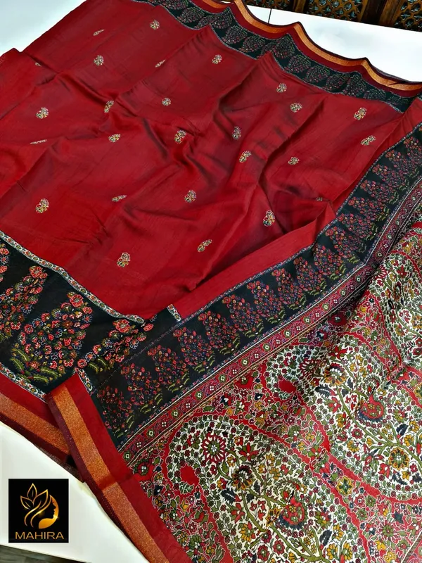 Soft_Bloom_linen_cotton_saree_|_Linen_Aura_Elegance