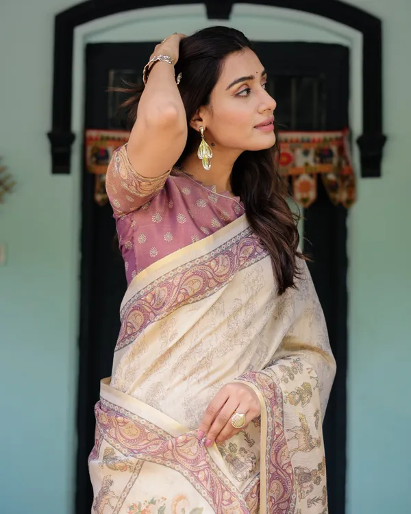 Pure_Linen_Cotton_Saree_For_Women_|_premium_|_Running_Blouse_Piece