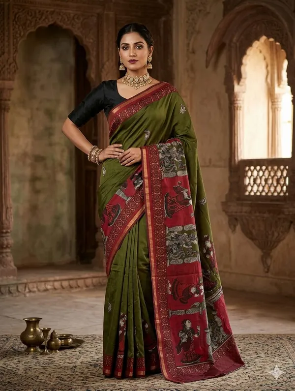 Sunlit_Ivory_Bloom__|_____premium__linen_saree