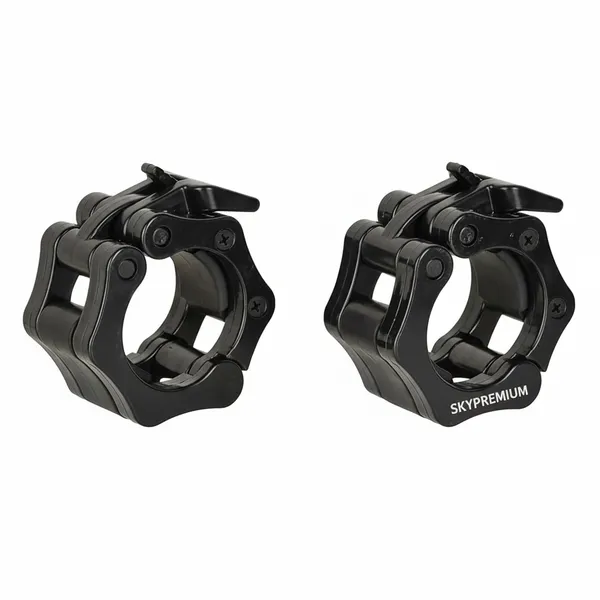 Black_Olympic/Regular_Barbell_Collars_(Pair)-_Solid_Nylon_(25_Mm)