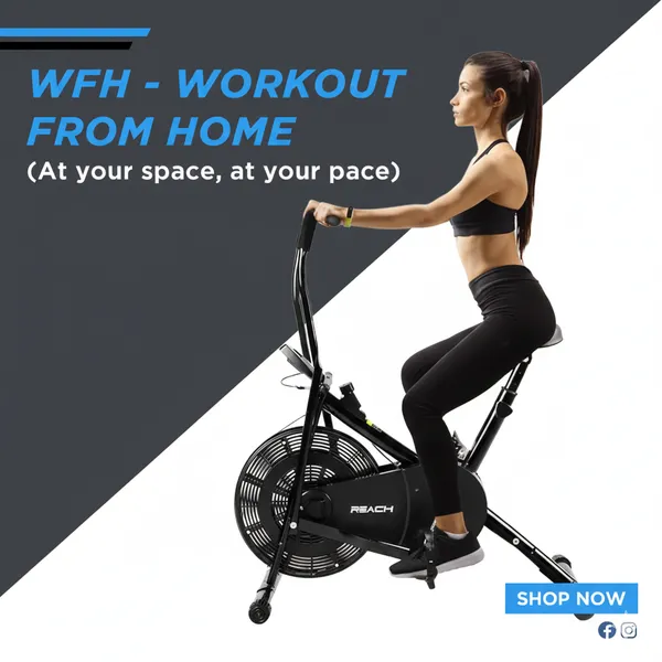 Black_Upright_Air_Bike_With_Moving/Stationary_Handle_|_Adjustable_Resistance_With_Cushioned_Seat_|_Max_User_Weight_110_Kg_|_Exercise_Fitness_Cycle_|_Cardio_Equipment_Machine_|_Home_Gym_Workout