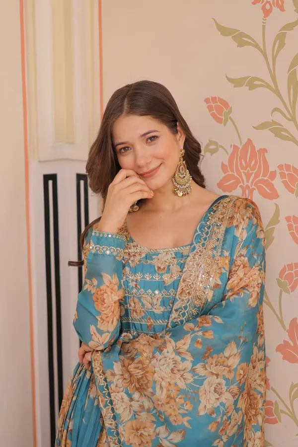 Blue_Russian_Silk_Rich_Gown_For_Women
