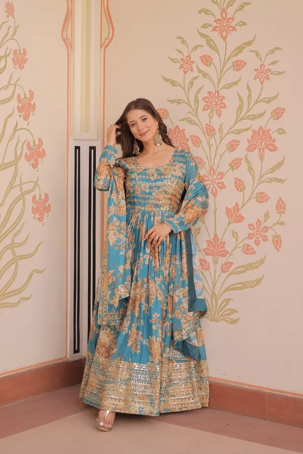 Blue_Russian_Silk_Rich_Gown_For_Women