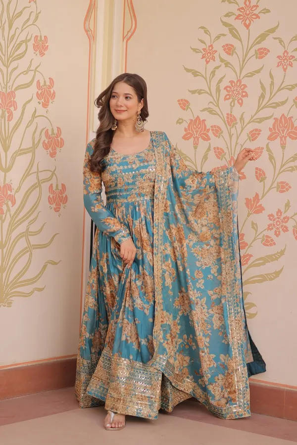 Blue_Russian_Silk_Rich_Gown_For_Women