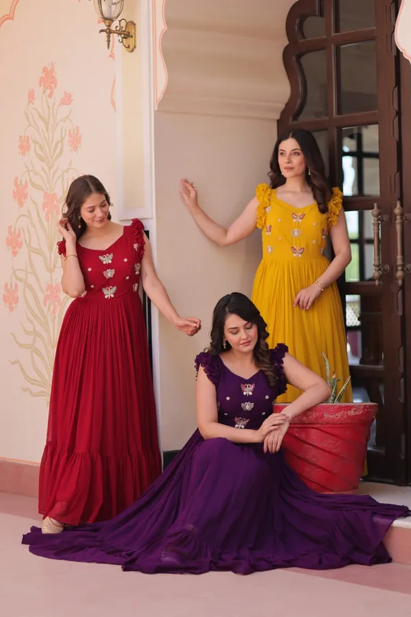Purple_Silk_Gown_For_Women