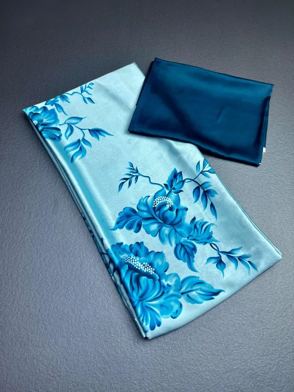 Blue_Original_Japan_Satin_Saree_For_Women