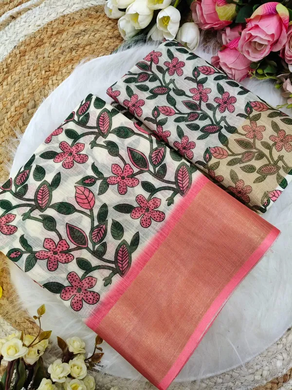 Cream_Original_Japan_Satin_Saree_For_Women