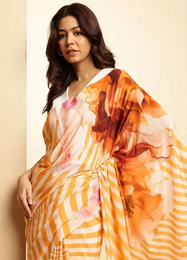 Orange_Striped_Floral_Original_Japan_Satin_Saree_For_Women