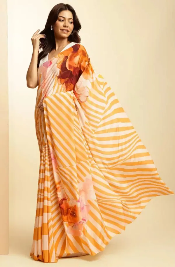 Orange_Striped_Floral_Original_Japan_Satin_Saree_For_Women