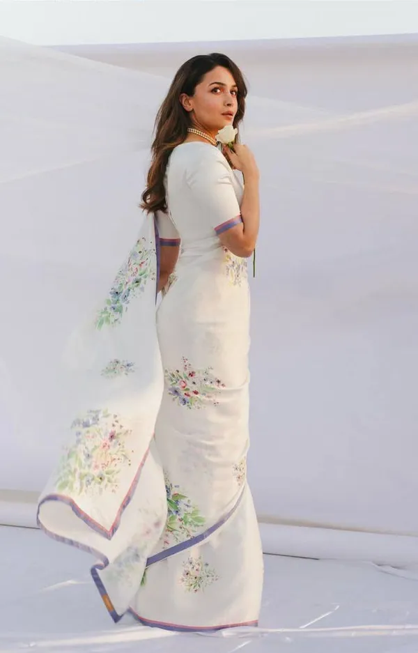 White_Original_Japan_Satin_Saree_For_Women