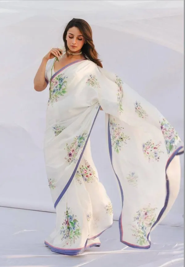 White_Original_Japan_Satin_Saree_For_Women
