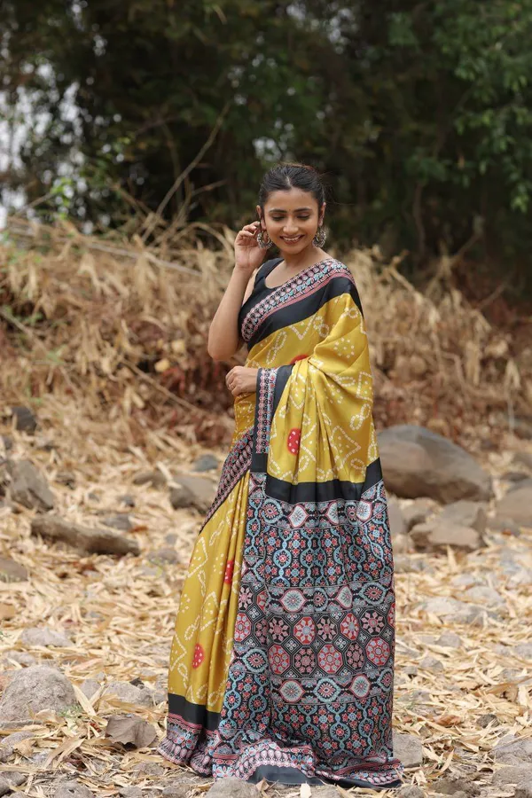 Yellow_Original_Japan_Satin_Saree_For_Women