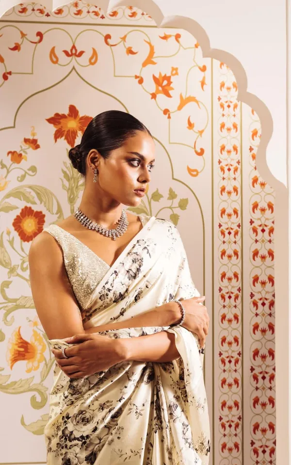 White_Original_Japan_Satin_Saree_For_Women